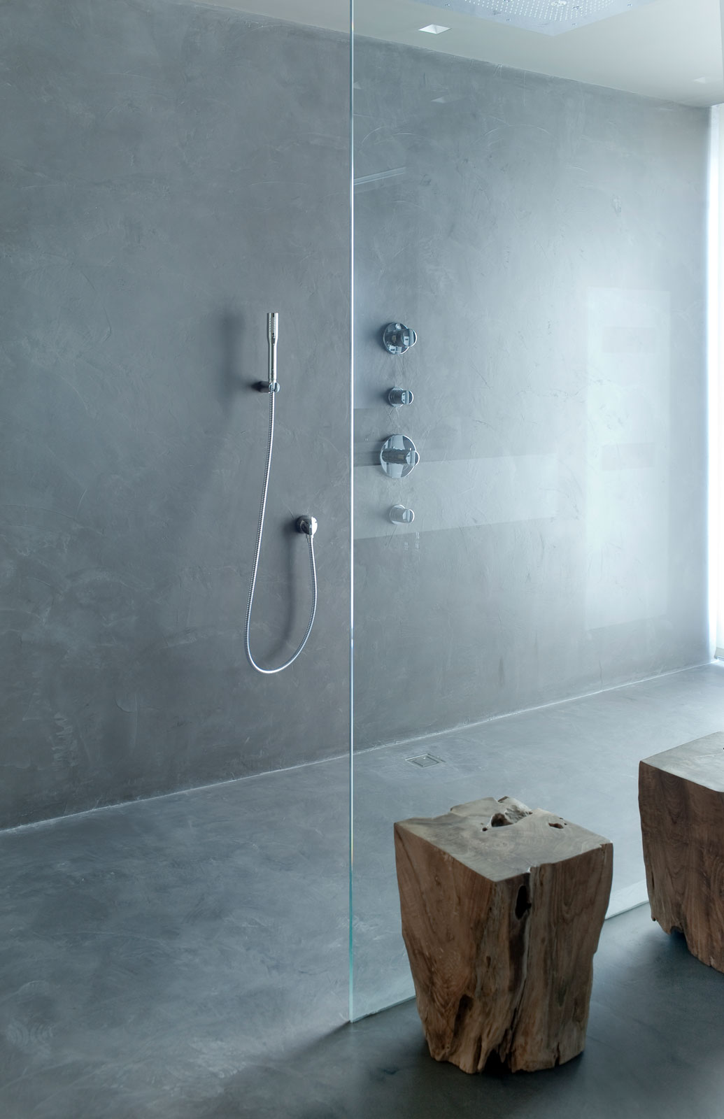 Baño ducha abierta tecnocemento Algorfa Golf